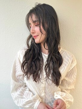 ロングレイヤー×コテ巻き風デジパ×インナーカラーで小顔p大宮