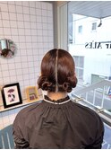 カチモリ 結婚式セット ボブアレンジ アップスタイル
