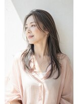 アッシュ 学芸大学店(Ash)&nbsp;ロング/大人女性/グレージュ/白髪ぼかしハイライト/髪質改善