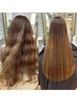 髪質改善美容室bokunoつくば桜店【10/1オープン(予定)】&nbsp;髪質改善 ロング ハイライト before after