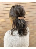 バレッタでラフアレンジ