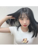 ガーランドウメダ(Garland umeda)&nbsp;インナーカラーネイビー×ダークブルーグレー