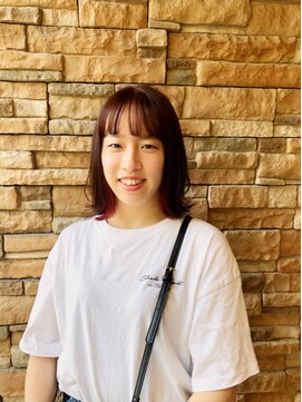 エノモト(ENOMOTO) 大人可愛いシースルーバング前下がり外ハネボブイヤリングカラー