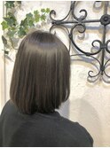 オリーブグレージュ×ミディアムボブ【綾瀬美容院】《 柴崎》 