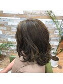 シースルーハイライト×極艶レイヤーロブ