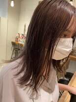 エル(EL by green)&nbsp;(akiko)ラベンダーグレー×ミディアム外ハネスタイル