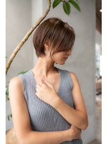 大人かわいいショートヘア/小顔/くすみカラー/20代30代