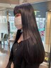 【美髪矯正】前髪、顔まわりのみ☆髪に優しい酸性ストレート　¥8500