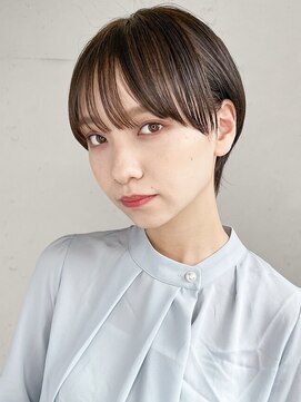 カフカヘア 吉祥寺店(kafka hair) 大人かわいいひし形丸み前下がりショートボブ/ガールクラッシュ