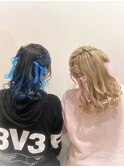 お花で可愛く♪ハーフツイン