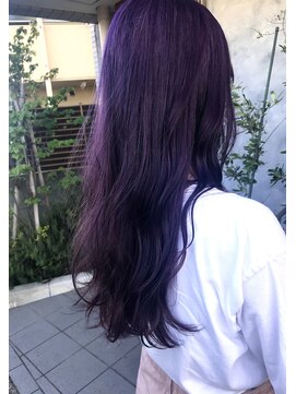 エルマノ 仙川(L mano) パープル/ハイトーンロング