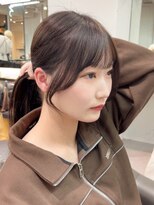 ベレーザ 渋谷(BELEZA)&nbsp;7032髪質改善アッシュブラックカーキベージュ韓国ポニーテール