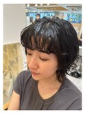 前髪ちょこっとパーマ♪