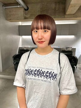 リール(rire) rireイメチェン前髪アンブレラカラーこなれミディウェーブパーマ