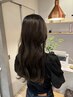 黒染めぐらい暗い！透け感カラー＋カット＋カシミヤトリートメント￥18700