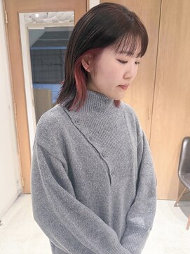 ラミエ バイ メルト 吉祥寺(lamie by melt) "久保田"くびれヘア大人ボブインナーカラーレイヤーボブ