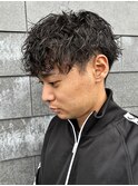 メンズマッシュパーマ波巻きスパイラルパーマニュアンスパーマ