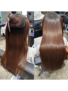 美髪矯正 Before After