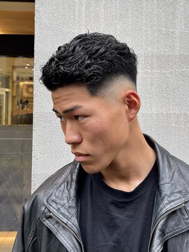 極道パーマ×フェード