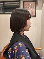 顔まわりカット/ボブ/顎ラインボブ/水平ボブ