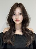 20代30代40代くびれミディ韓国ヘア小顔外ハネミディアムアッシュ