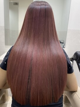 サロウィン 那覇店(SALOWIN) ワインレッドチェリーレッドチェリーブラウンフェミニンロング