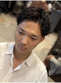 刈り上げセンターパート/フェザーパーマ/サーフカール/有楽町