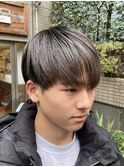 ラウンドマッシュ/刈り上げマッシュ/チャコールグレー/メンズ