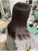 髪質改善トリートメントダークブラウン白髪ぼかしハイライト