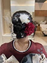 メリーボブ(merry bob)&nbsp;成人式ヘアセット　リボン×カチモリ