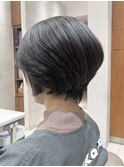ショートボブ　丸み　ひし形　40代　50代　銀座　大人ショート◆
