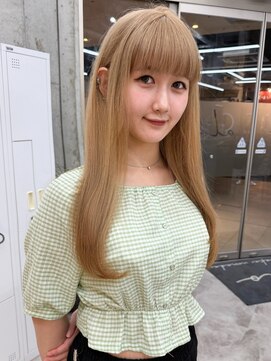 アロ 大阪梅田(alo) 【momoa】くすみベージュカラー《ブリーチ/大阪梅田》