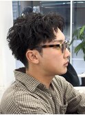 MEN’S HAIR/サーフカール/刈り上げセンターパート/藤沢
