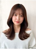 ＊20代30代40代◎小顔薄め前髪顔まわりレイヤーカット表参道