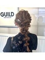 ギルド 清瀬店(GUILD)&nbsp;立体感のある編みおろしヘアアレンジ