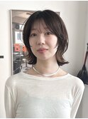 ミディアムハッシュカット