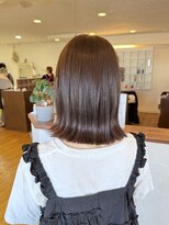 ヘアー ミュゼ 柱店(HAIR Musee)&nbsp;【髪質改善×艶髪】まとまりのあるツヤ感ボブ｜自然な美髪へ