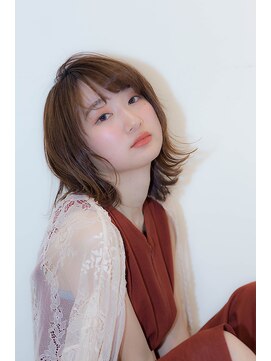 トーン 堺北野田店(tone.) ナチュラルな外ハネひし形シルエット！切りっぱなしボブ！