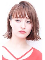 モニカ 西宮北口(Monica)&nbsp;大人かわいい伸ばしかけグレージュナチュラルボブ