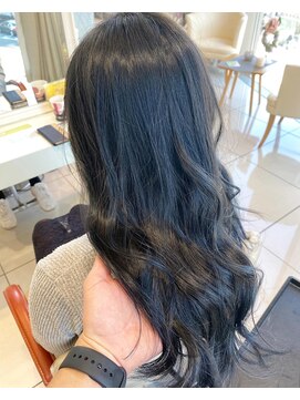 アッシュ 池袋店(Ash) ☆透明感カラー☆ブルーブラック　　＃池袋駅