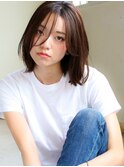 柔らかラフなボブヘアミディアム