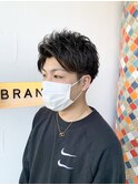 クセ毛生かし!爽やかアップバング