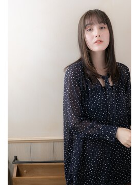 ハイル(Heil) 【Heil】 ワイドバング/抜け感ヘア/くすみブルー/大人かわいい