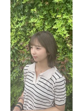 ソイルアヴェダ(Soil AVEDA) 韓国風レイヤーボブアッシュベージュ【沼津/沼津駅】