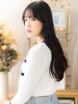 カバーヘア イヴ 戸頭店(COVER HAIR EVE)&nbsp;パープルブラック無造作波巻きレイヤーロングa戸頭20代30代40代