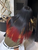 ヲタク(wotaku.)&nbsp;裾カラーレッドダブルカラーインナーカラーケアブリーチ