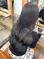 ナンバー アンフィール 渋谷(N° anfeel)&nbsp;丸型卵形韓国顔まわりエアリーロング美髪ピンクブラウン渋谷