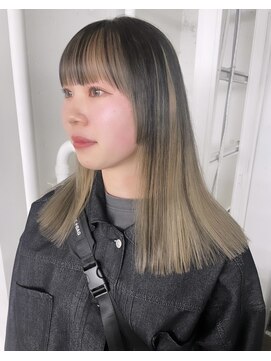 レコ 渋谷(LECO) うる艶髪ハイトーンアンブレラカラーデザインカラーミルクティー