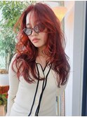 【natsumi】9 オレンジレッド,ロングレイヤー