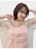 ツヤ髪透明感外ハネミディレイヤー似合わせカット